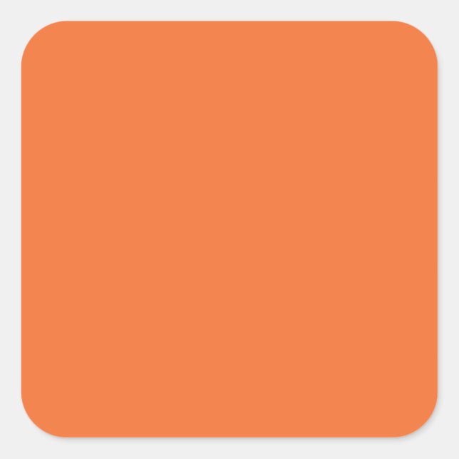 Sticker Carré Nectarine Orange Trend Couleur Customisé Modèle (Devant)