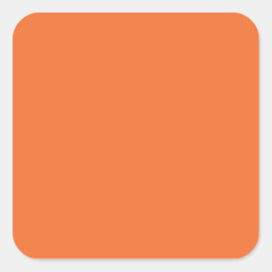 Sticker Carré Nectarine Orange Trend Couleur Customisé Modèle