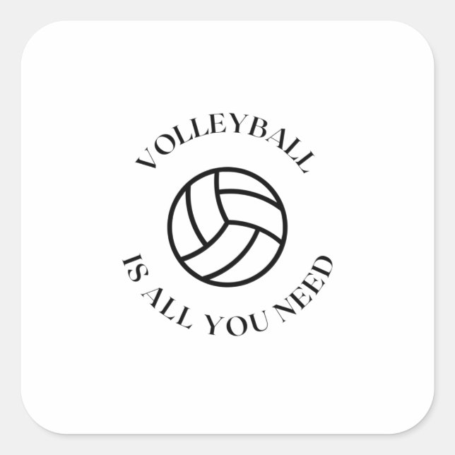 Sticker Carré Néed de volley-ball (Devant)