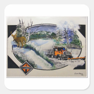 Sticker Carré Neige PLow