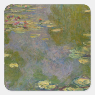 Sticker Carré Nénuphars de Claude Monet  , 1919