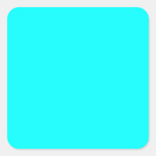 Sticker Carré Néon bleu clair 00ffff