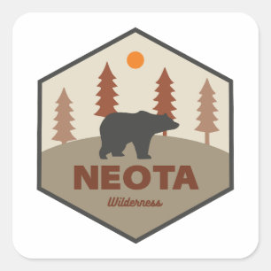 Sticker Carré Neota Wilderness Ours du Colorado