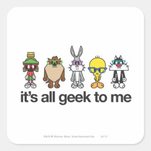 Sticker Carré Nerds LOONEY TUNES™ - Tous Geeks pour moi