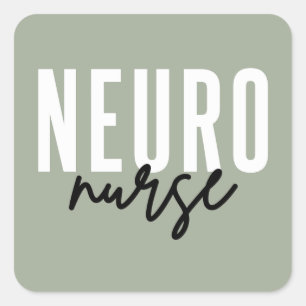 Sticker Carré Neuro Nurse Neuroscience infirmières cadeaux d'app
