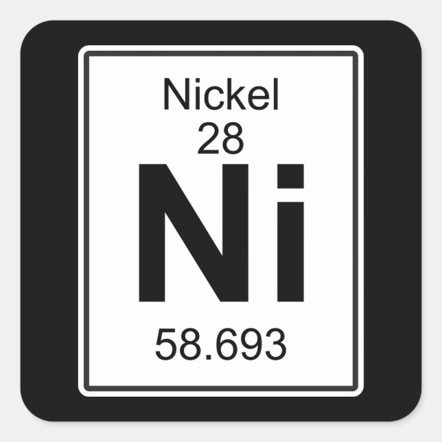 Sticker Carré Ni - nickel (Devant)