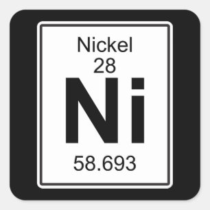 Sticker Carré Ni - nickel