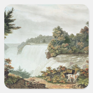 Sticker Carré Niagara Falls, de l'île de Goat