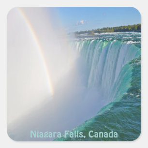 Sticker Carré Niagara Falls Horseshoe Falls & Rainbow
