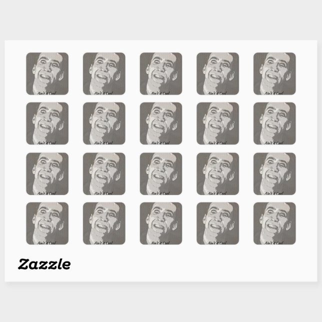 Sticker Carré Nicolas Cage Ain n'est pas Cool (Feuille)