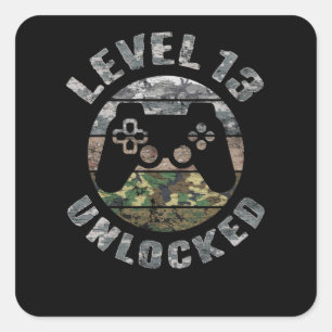 Sticker Carré Niveau 13 déverrouillé