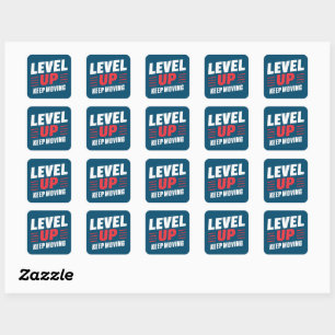 Sticker Carré Niveau supérieur Continuer à avancer