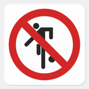 Sticker Carré NO Ball Games ⚠ Thai Park ⚠
