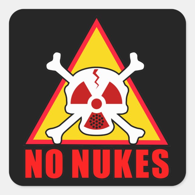 STICKER CARRÉ NO NUKES! (Devant)