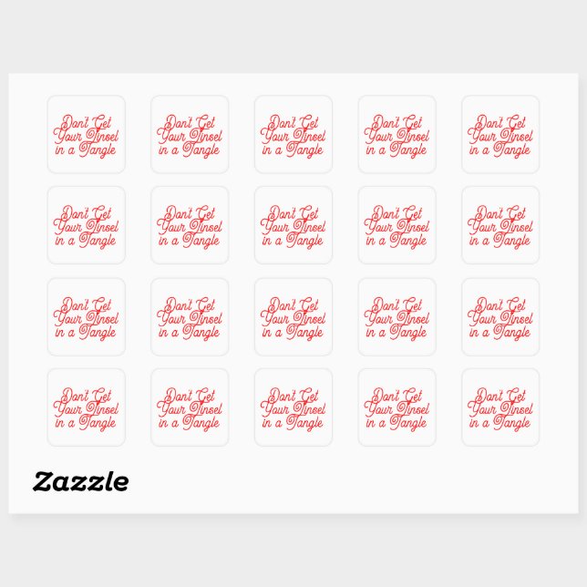 Sticker Carré N'obtenez pas votre manteau dans un joint d'envelo (Feuille)