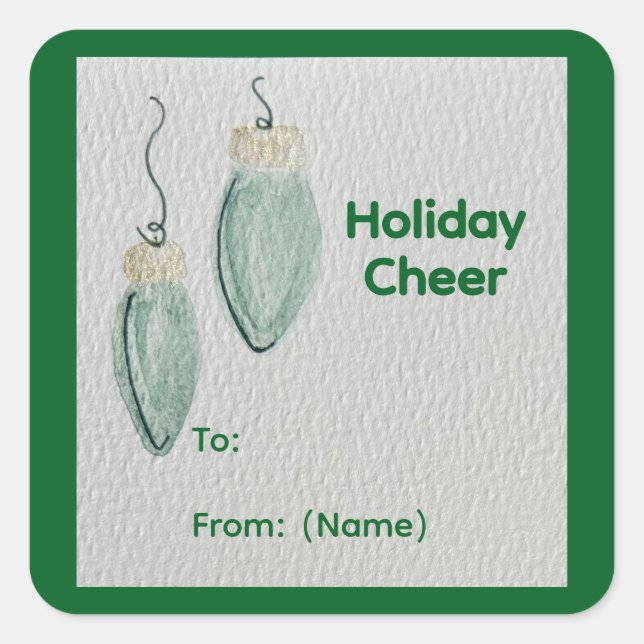 Sticker Carré Noël (Devant)