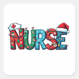 Sticker Carré noël 2025,