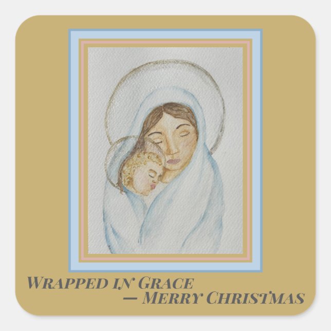 Sticker Carré Noël à Mary’s Mantle (Devant)