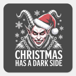 Sticker Carré Noël a un côté sombre