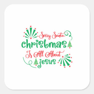 Sticker Carré Noël cadeau Noël est tout