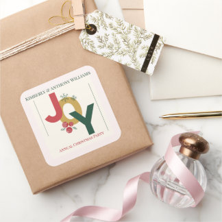 Sticker Carré Noël enveloppé de joie