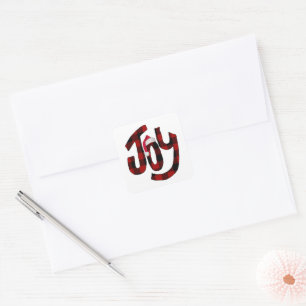 Sticker Carré Noël Joie Buffalo Plaid