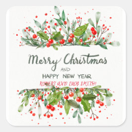 Sticker Carré Noël magie