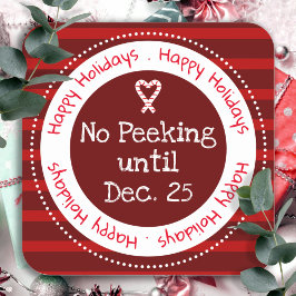 Sticker Carré Noël Non Pékin 25 décembre