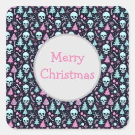 Sticker Carré Noël Pastel Goth