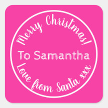 Noël personnalisé de Père Noël Hot Pink
