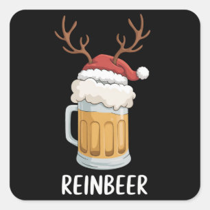 Sticker Carré Noël pour couples drôles Reinbeer correspondance f