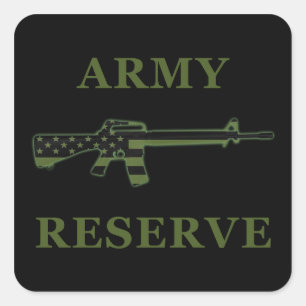 Sticker Carré Noir d'autocollant de la réserve militaire M16