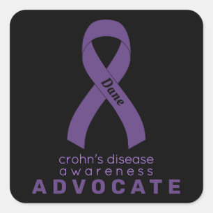 Sticker Carré noir de Crohn's Disease Advocate