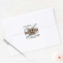 Noir et blanc Note musicale Musicien Monogramme