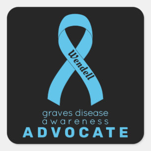 Sticker Carré noir Graves Disease Advocate