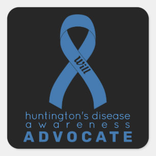 Sticker Carré noir Huntington's Disease Advocate