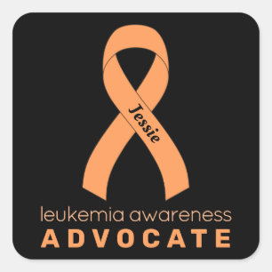 Sticker Carré noir Leukemia Advocate