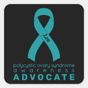Sticker Carré noir PCOS Advocate