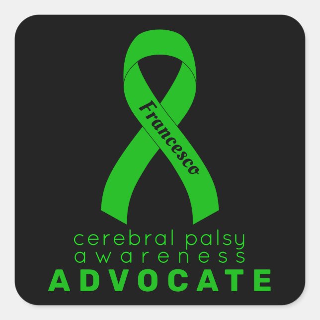 Sticker Carré noir pour l'avocat de la paralysie c (Devant)