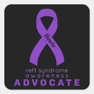Sticker Carré noir Rett Syndrome Advocate