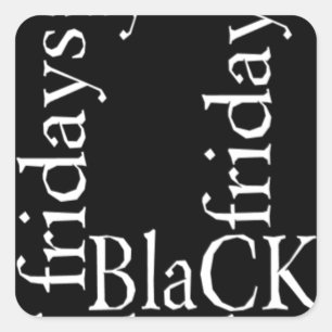 Sticker Carré Noir Vendredi