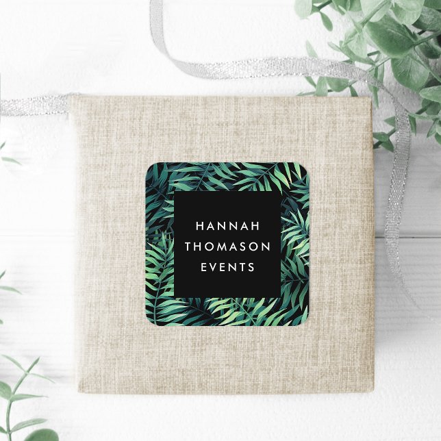 Sticker Carré Nom commercial botanique tropical (Créateur téléchargé)
