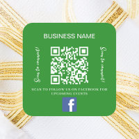 Nom d'entreprise vert forêt qr code Facebook