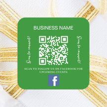 Nom d'entreprise vert forêt qr code Facebook