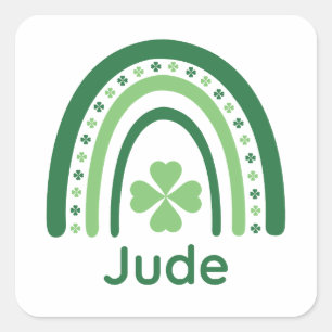 Sticker Carré Nom du jupe Clover Boho Rainbow