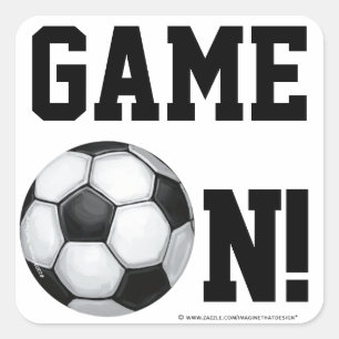 Sticker Carré Nom et numéro de l'équipe balle de football