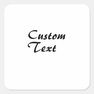 Sticker Carré Nom personnalisé Texte personnalisé