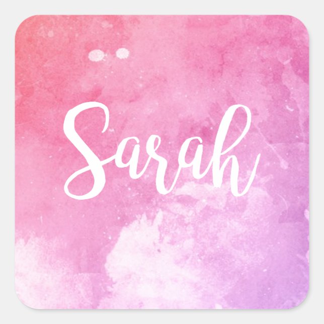 Sticker Carré Nom Sarah (Devant)