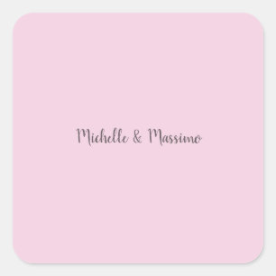 Sticker Carré Noms de couple classiques professionnels uniques