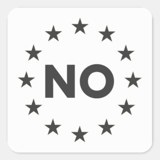 Sticker Carré Non à l'autocollant 1